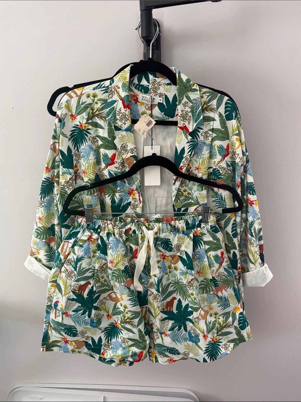 Molly Bracken Green Multi Tropical Print Shorts